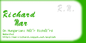 richard mar business card